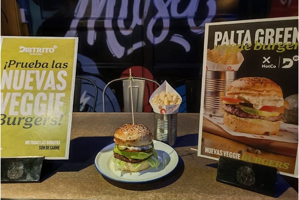 Distrito 10 Bar & Grill innova con hamburguesas 100% vegetales marca NotCo